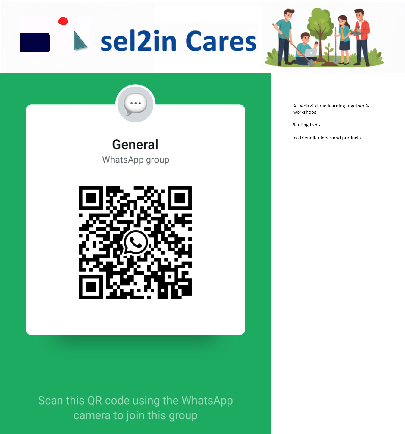 QA code of whatsapp group to join (optional) QA code of whatsapp group to join (optional)